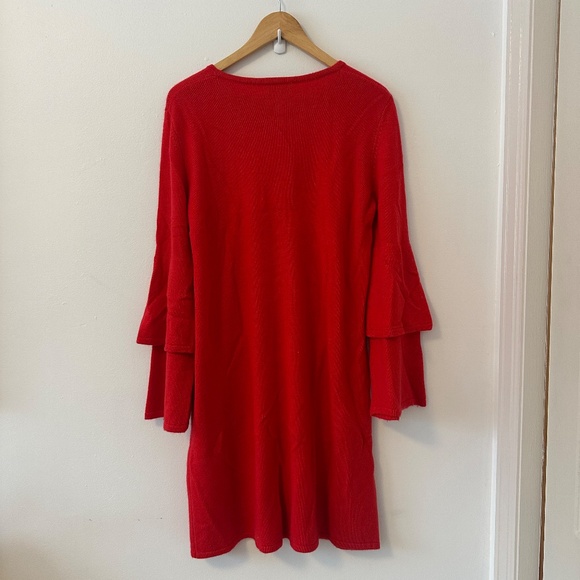 NWT Sail to Sable Red Bell Sleeve Sweater Dress | Size Large - Picture 5 of 9